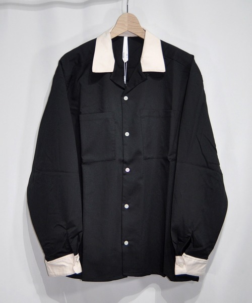 おしゃれスタ シャツ オープンカラークレリックシャツ「IR