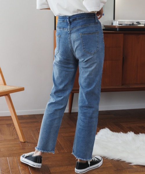 ジーンズ デニム デニムパンツ カットオフ ストレート
