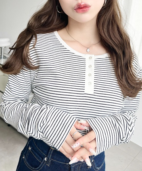 moment+ ヘンリーネック tシャツ 「累計販売枚数2万枚突破！」前後2WAY