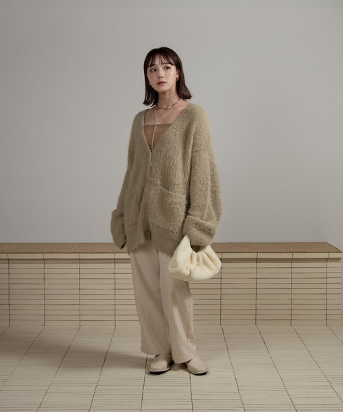 カーディガン Amiur shaggy over size cardigan Amiur（エミレ） カーディガン shaggy over size cardigan / シャギー