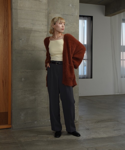 Amiur（エミレ） カーディガン shaggy over size cardigan / シャギー