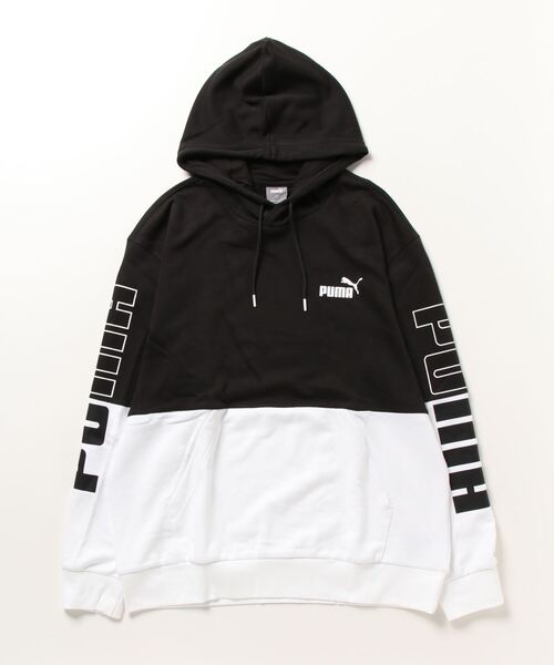 プーマフード付パーカーサイズL レア品 PUMA（プーマ） パーカー PUMA PUMA POWER カラーブロック フーディー