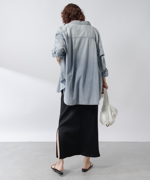 リヴドロワ　　ブラウス シャツ MONN.:./ビッグデニムシャツ レディース MONN.:./ビッグデニムシャツ（シャツ/ブラウス）｜RIVE DROITE