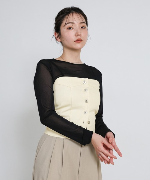 select MOCA（セレクトモカ） チューブトップ ベアトップ デニム