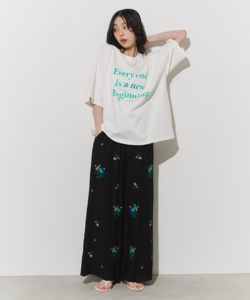 Unitage（ユニテージ） tシャツ 配色BIGロゴTEE レディース : ZOZOTOWN