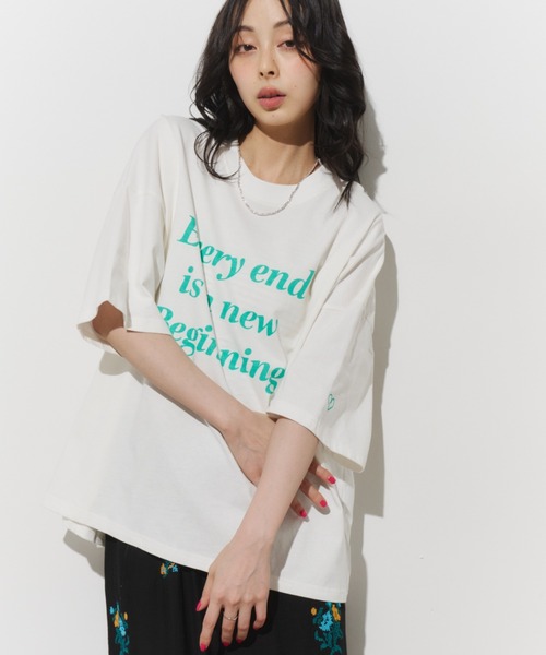 Unitage（ユニテージ） tシャツ 配色BIGロゴTEE レディース : ZOZOTOWN