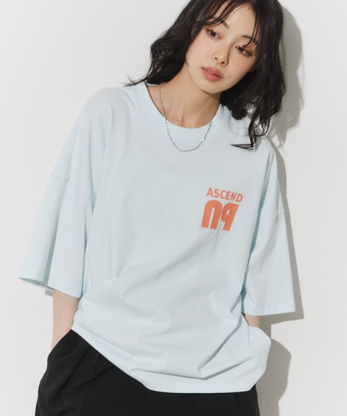 Unitage（ユニテージ） tシャツ 半袖 配色BIGロゴTEE レディース