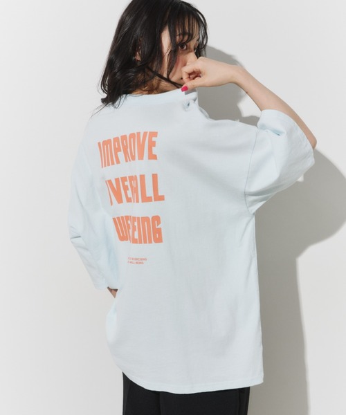 Unitage（ユニテージ） tシャツ 半袖 配色BIGロゴTEE レディース