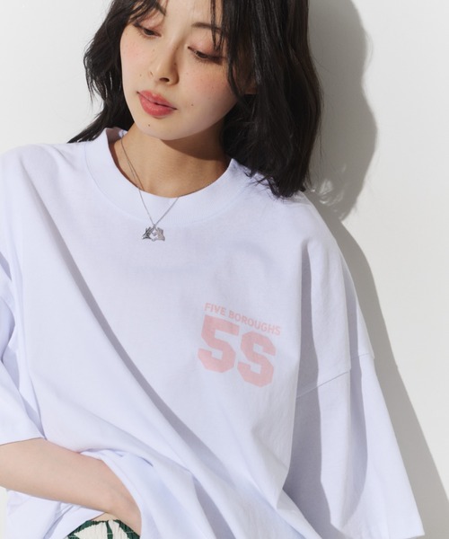 Unitage（ユニテージ） tシャツ 半袖 配色BIGロゴTEE レディース