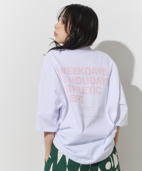 Unitage（ユニテージ） tシャツ 半袖 配色BIGロゴTEE レディース