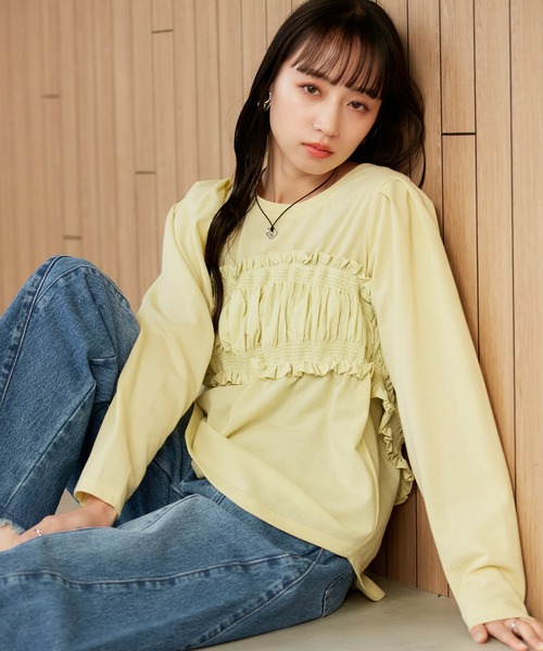 VIS tシャツ ドッキングビスチェデザイントップス レディース