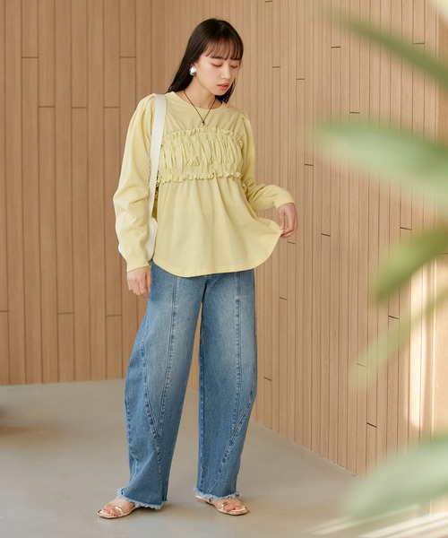 VIS tシャツ ドッキングビスチェデザイントップス レディース