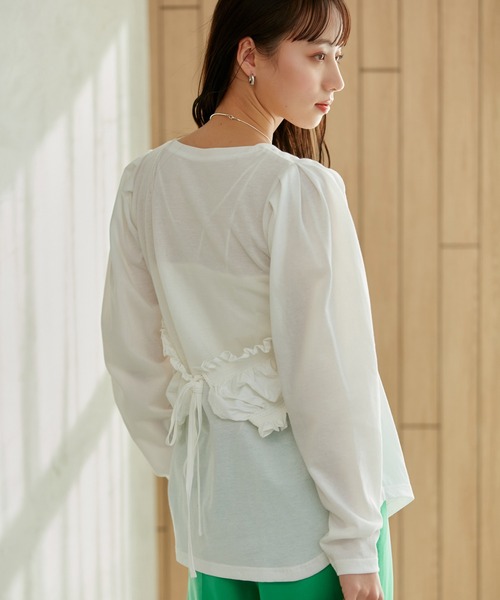 tシャツ ビスチェドッキングトップス レディース AZUL BY MOUSSY tシャツ C/T撥水ビスチェドッキングトップス