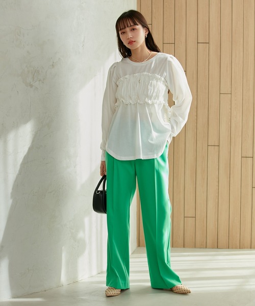 VIS tシャツ ドッキングビスチェデザイントップス レディース