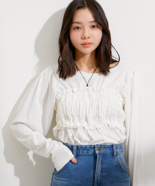 tシャツ バルーンビスチェドッキングトップス レディース 再入荷】ビスチェドッキングバルーントップス – poláura