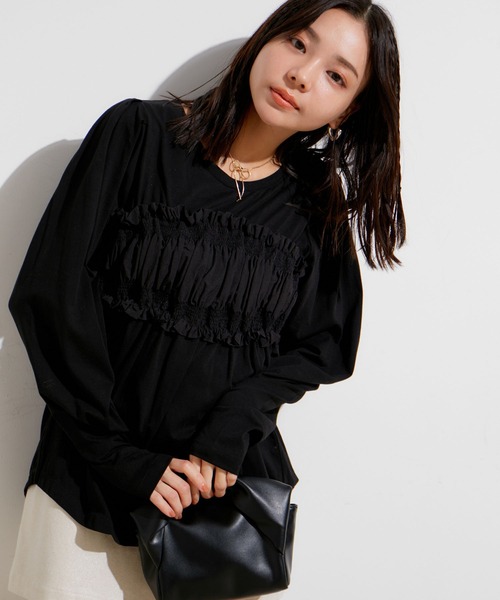 tシャツ ねじりビスチェドッキングTシャツ レディース ねじりビスチェドッキングTシャツ（5-0874-3-23-012）｜fredy
