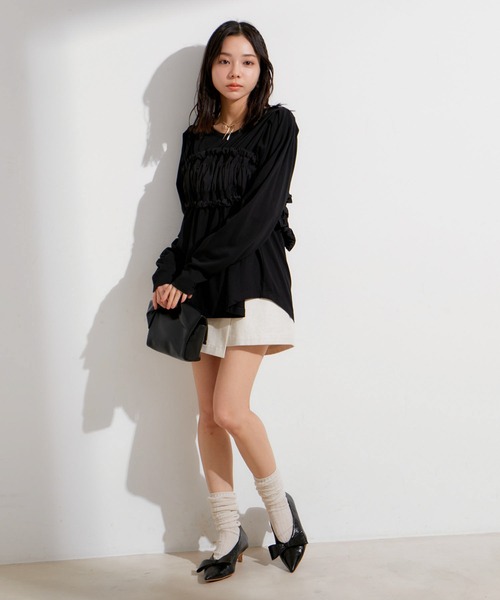 tシャツ 贅沢フレアーが高見え ドッキングビスチェT レディース grove｜贅沢フレアーが高見え ドッキングビスチェT | Rakuten