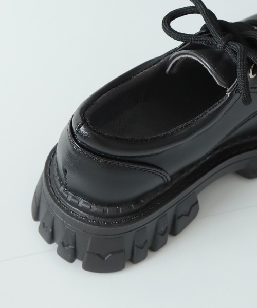 miniministore ローファー 厚底 編み上げ 韓国風 レディース