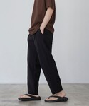 ワイドパンツ パンツ エンボスリラックススリム...の詳細画像3
