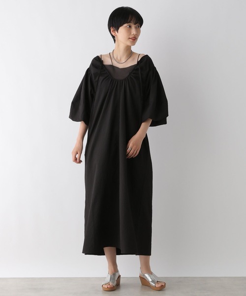 LEPSIM（レプシィム） ワンピース 2WAYパフスリーブマキシワンピース