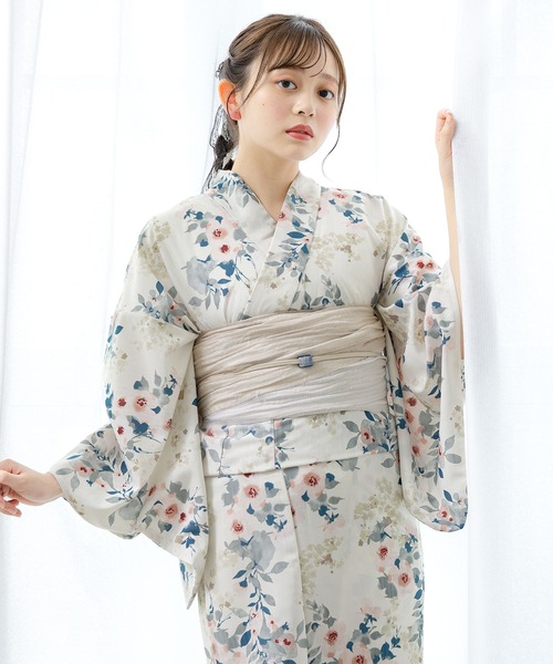 SOUBIEN 浴衣 floroレディース浴衣2点セット （浴衣＋帯