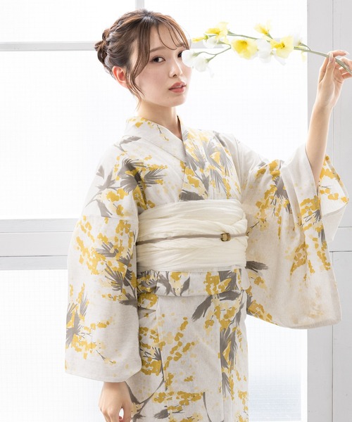 【あおい】ソウビエン florio 浴衣2点セット(浴衣＋帯) SOUBIEN 浴衣 「floro by SOUBIEN」浴衣2点セット （浴衣＋
