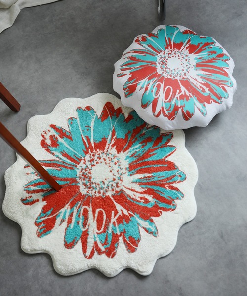 ラグ ラグマット HOOK -original- ポップマーガレットプリントラグ