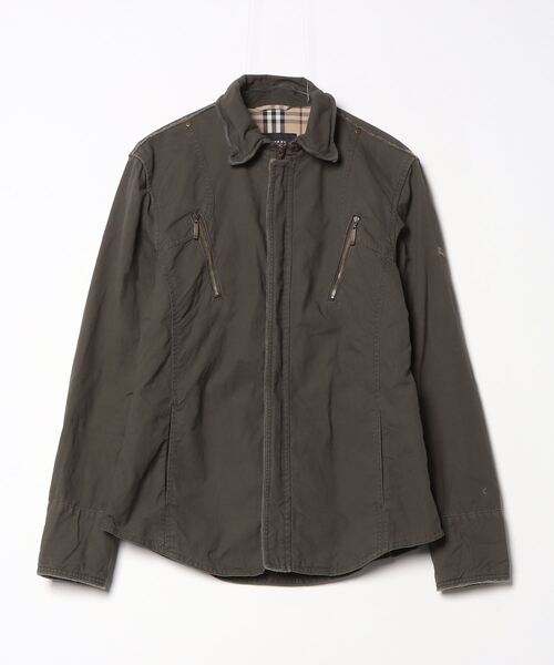 BURBERRY BLACK LABEL」 ブルゾン L グリーン メンズ : 85090206 