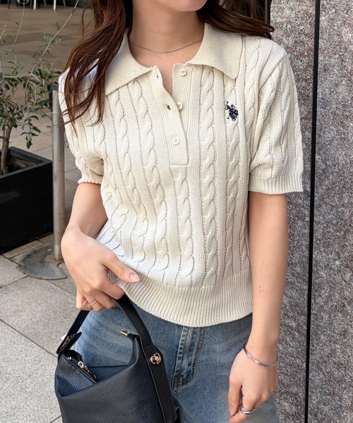 U.S. POLO ASSN.（ユーエスポロアッスン） ニット セーター ケーブル
