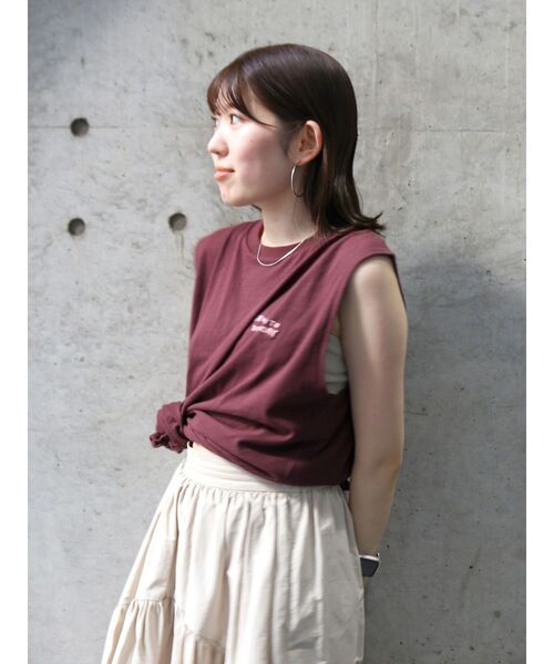 Ungrid - アフリカンエンブロイダリートップス まきちゃん Ungrid tシャツ ミックスロゴエンブロイダリーTee レディース