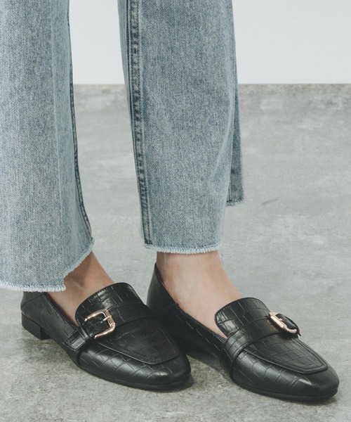 GLOBAL WORK ローファー サイズ拡大/らくっション撥水2WAYローファー