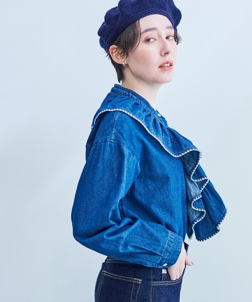 わりん　クロエ　ブラウス　シャツ　デニム デニムシャツ Chloe(クロエ) ブラウス・シャツ(レディース