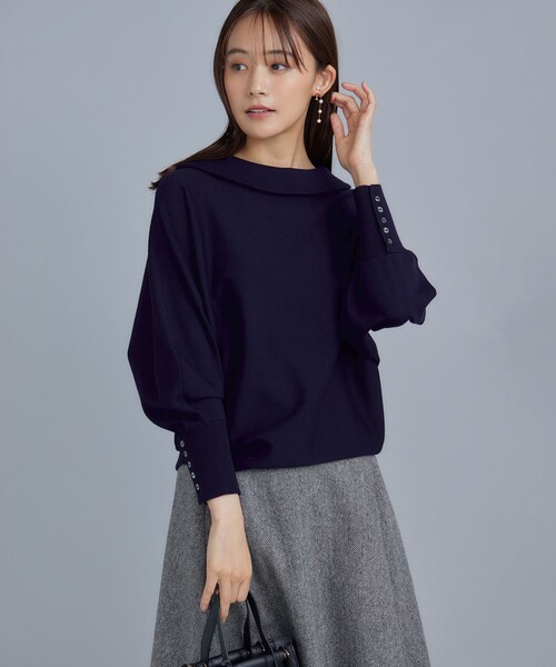 ニット セーター 華奢見えフェミニット レディース