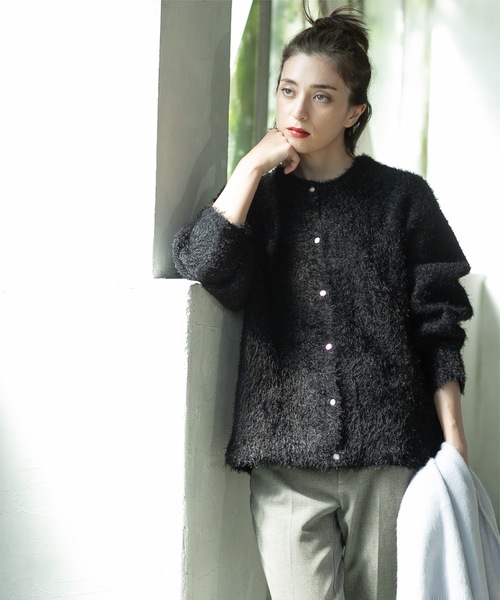 お値下げ！新品タグ付き アプワイザーリッシェ　ハンドニットミドルカーディガン 洗えるもちもち ミドル丈ニットカーデ - ベルーナ【公式】