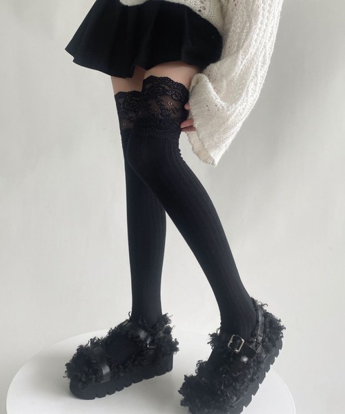 靴下 lace knee high socks レディース : ZOZOTOWN Yahoo!店 - 通販