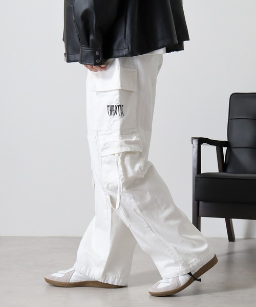 RE730 カーゴパンツ Multi-pocket denim duck cargo pants / マルチ