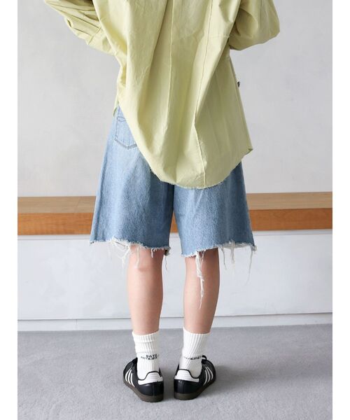 Ungrid｜デニムブラウス 　21SS　限定品 Ungrid ジーンズ デニム デニムパンツ クラッシュデザインデニム