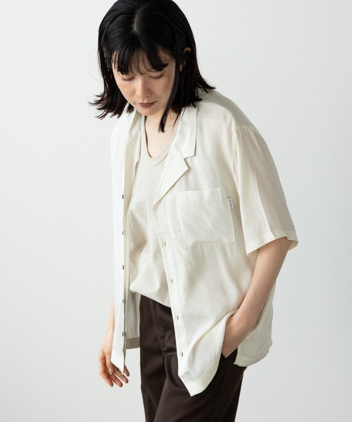 ブラウス シャツ  /カルバンクライン S/S BUTTON DOWN ショートスリーブオープンカラーシャツ レディース Calvin Klein ブラウス シャツ Klein/カルバンクライン S/S