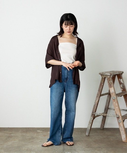 ブラウス シャツ  /カルバンクライン S/S BUTTON DOWN ショートスリーブオープンカラーシャツ レディース Calvin Klein ブラウス シャツ Klein/カルバンクライン S/S