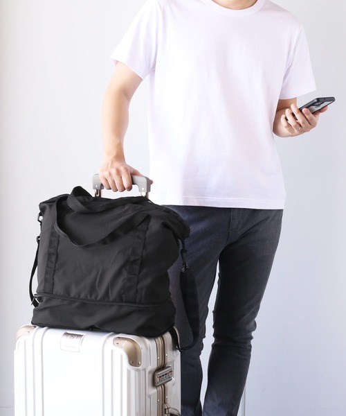 Mia Borsa（ミアボルサ） 旅行 折りたたみ 軽量ボストンバッグ USB