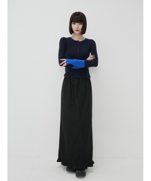 Enewd nina tシャツ 「ZOZO限定」ハーフボタン バイカラー トップス