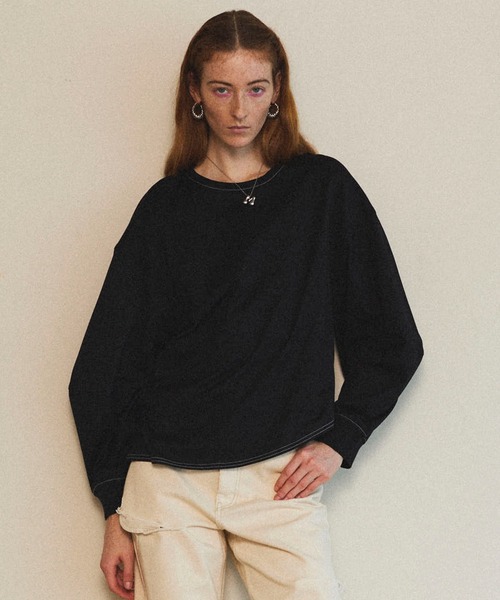 tシャツ Cocoon Sleeve Long Sleeve T-shirt/コクーンスリーブロンTEE「MAISON SPECIAL/メゾンスペシャ