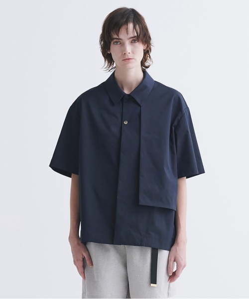 CULLNI シャツ High Count Stretch Twill Asymmetrical Short