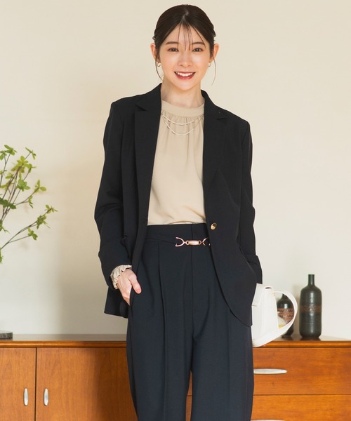 スーツ 「洗える/セットアップ対応」ワンボタンテーラードジャケット