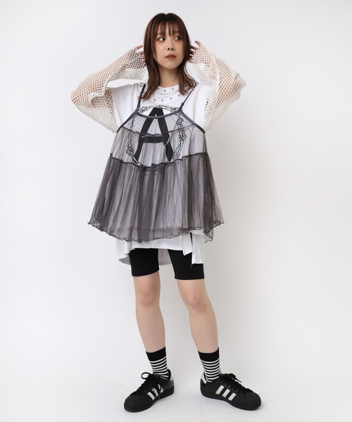 RNA tシャツ M2401 メッシュスリーブスタッズロンT レディース
