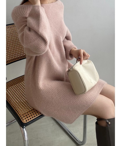 SNIDEL ベージュ ニットワンピース F SNIDEL（スナイデル） ニットワンピース FREE ベージュ レディース