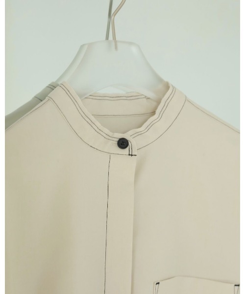 anuke（アンヌーク） ブラウス シャツ Standcollar Cutoff Shirts 