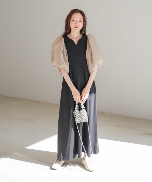 ワンピース 「S・Mサイズ展開」袖ボリュームポンチワンピース | BAB | 15