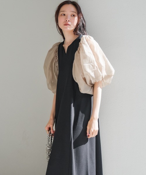 ワンピース 「S・Mサイズ展開」袖ボリュームポンチワンピース | BAB | 16