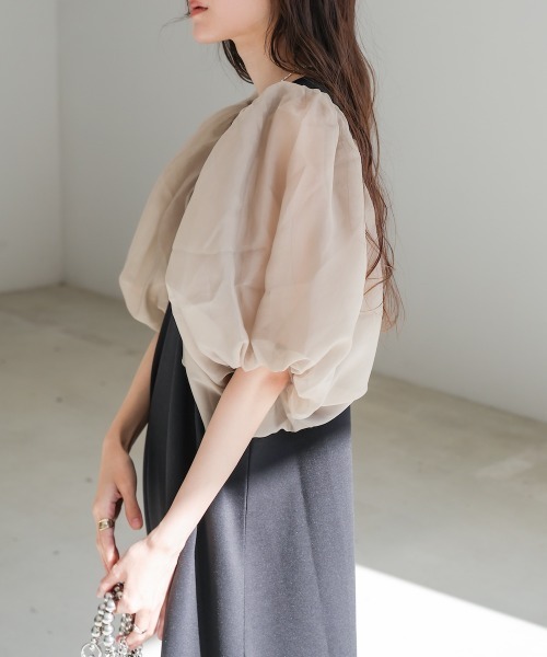 ワンピース 「S・Mサイズ展開」袖ボリュームポンチワンピース | BAB | 19